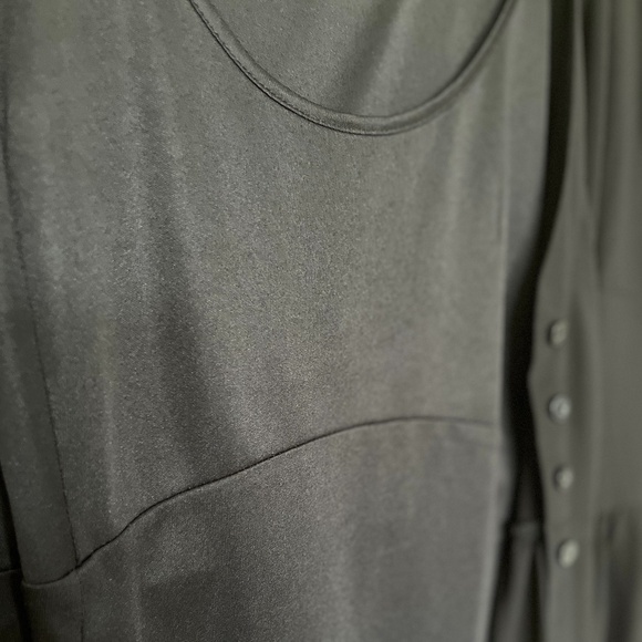 NWT Torrid Black Sheer Chiffon Overlay Shirt Dress - Picture 7 of 9